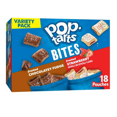 Pop-Tarts Bites Baked Pastry Bites Kids Snacks School Lunch Variety Pack 18 Ct 25.3 Oz Box