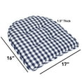 thumbnail image 2 of Checkered Memory Foam U-Shape Non-Slip Chair Cushion Pad 6 Pack - Navy/White, 2 of 6