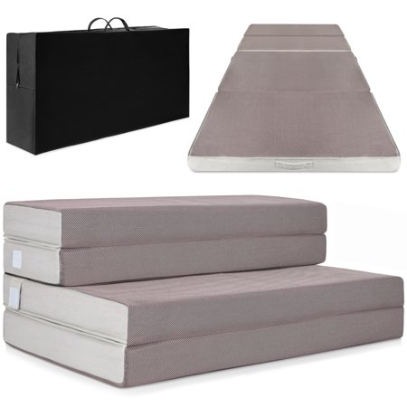 Best Choice Products 4in Thick Folding Portable Twin Mattress Topper w/ High-Density Foam