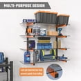 thumbnail image 4 of Heavy Duty Metal Lumber Storage Rack, 4 Level Wall Mount with Snap-Fit Connection, 4 of 7