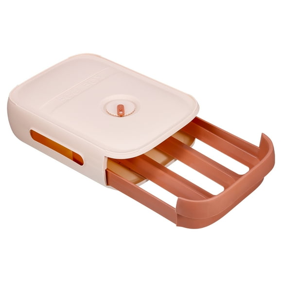 Caja De Huevos Diseño De Cajón De Plástico Contenedor De Almacenamiento De Huevos Llenado Automático Soporte De Huevos Apilable Con Gran Espacio De Almacenamiento Para Refrigerador De Cocina Scienceny HA026362-01