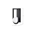 thumbnail image 5 of Nuvo Lighting Cradle 6W LED Large Wall Lantern Matte Black with White Opal Glass, 5 of 7