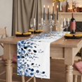 thumbnail image 2 of Blue Eucalyptus Leaves 108 Inch Table Runner, Summer Botanical Watercolor Farmhouse Dresser Scarf Cotton & Linen Tablerunner for Dining/Kitchen Island/Holiday Party Décor 13" x 108", 2 of 9