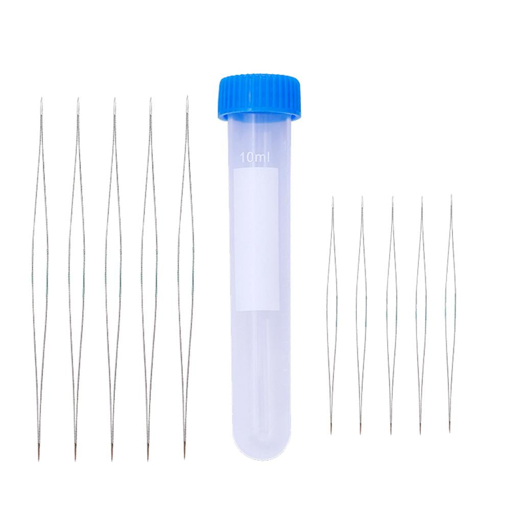 Pack of 10 Big Eye Steel Beading Needle Large Collapsible Embroidery Needle For