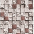 thumbnail image 1 of Retro Beige, Dark Red Square Bricks Wallpaper Roll, 1 of 2