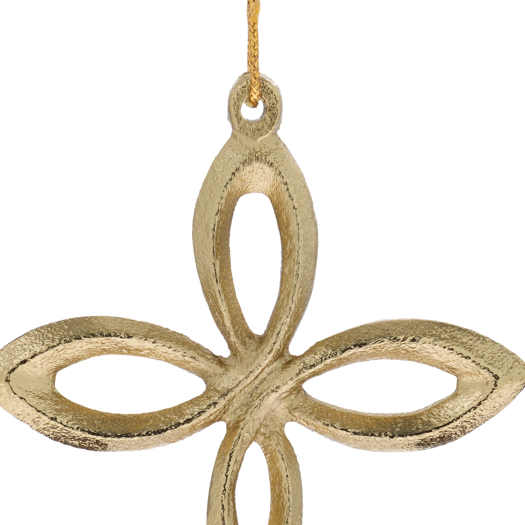 Gold Metal Cross Christmas Ornament, 5", by Holiday Time