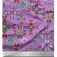 thumbnail image 1 of Soimoi Silk Fabric Tiles Moroccan Printed Fabric 1 Yard 42 Inch Wide, 1 of 1