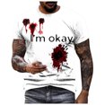 thumbnail image 1 of Camisetas de Manga Corta para Hombre, Impresión de la Carta Casual Blusa de Cuello Redondo, Camiseta de Poliéster Deportiva de Moda, 1 of 4