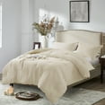 MERITLIFE Beige Comforter King Size Set, Lightweight Plain Bedding ...