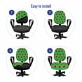 thumbnail image 3 of Entomology Office Chair Slipcover, Cartoon Style Repetitive Ladybugs on a Meadow, Protective Stretch Decorative Fabric Cover, Standard Size, Red Green, by Ambesonne, 3 of 4