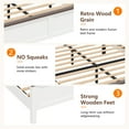 thumbnail image 5 of UHOMEPRO Queen Size Bed Frame, Wood Platform Bed with Headboard and Footboard, Queen Bed Frame with Wooden Slats, Holds 600lbs, Easy Assembly, No Box Spring Needed, Brown and White, 5 of 9