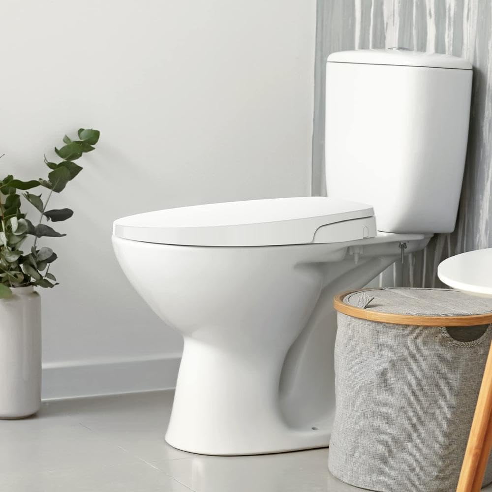 Premium Non-Electric Elongated Bidet Toilet Seat with Dual Nozzles, Easy DIY Installation, and Stylish Design for Enhanced Hygiene