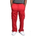 thumbnail image 5 of Men's Urban Straight Leg Jogger Heavy Weight Fleece Cargo Pocket Sweat Pants, 5 of 5