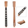 thumbnail image 5 of Electric Guitar Neck Maple Rosewood Solid Black Finish for Replacement 22 Fret (Black with trapezoid inlays), 5 of 10
