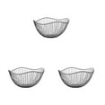 thumbnail image 1 of kurtrusly Sturdy And Durable Metal Fruit Baskets Large Capacity Open Wire Exquisite Appearance Wide black Straight large 3Set, 1 of 6