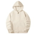 thumbnail image 5 of Lilgiuy Girls Zip Up Hoodies Casual Solid Color Long Sleeve Sweatshirts Jackets with Pockets, 5 of 5
