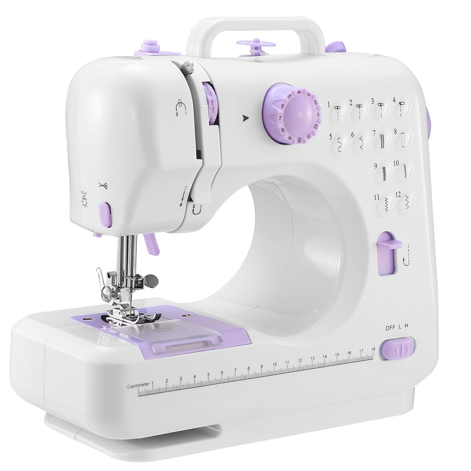 iMountek Electric Sewing Machine 12 Stitches 2 Speed Overlock Foot w/ Foot Pedal LED Light
