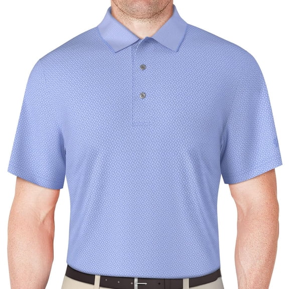 Ben Hogan 2 Tone Micro Geo Jacquard Cornflower Blue Shirt Men 3XL