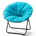 Mainstays Plush Saucer Chair, Blue