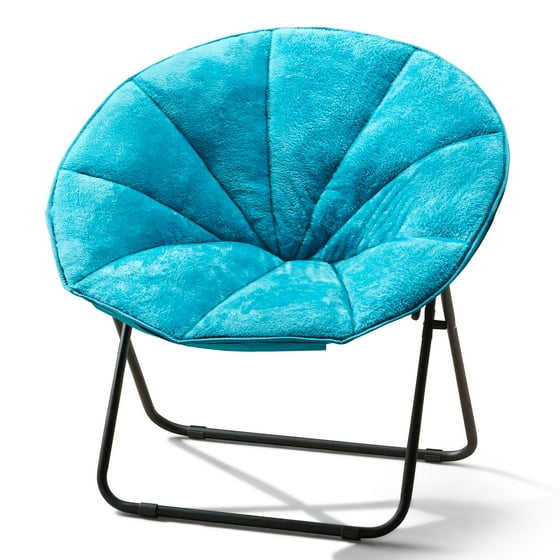 Mainstays Folding Plush Saucer Chair Multiple Colors
