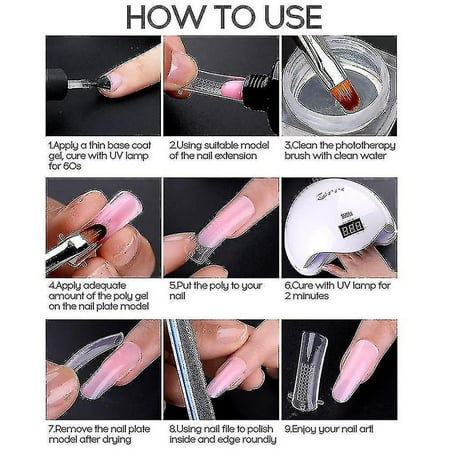 Manicure Tools Acrylic Poly Extension Nail Gel Nail Kits Gel For Building  Nail Polish Builder Nail Gel Kit Manicure Set Nail Extension Tool --- |  Walmart Canada