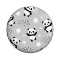 thumbnail image 2 of Easygdp Pandas Automobile Tire Dust Cover, 14-17in Spare Tire Cover Universal Fit for Trailer, Car, Truck, SUV, Jeep - 16 inch, 2 of 9