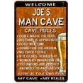 thumbnail image 1 of JOE'S Man Cave Rules Rusty Sign Garage Decor 12 x 18 Matte Finish Metal 112180051015, 1 of 1