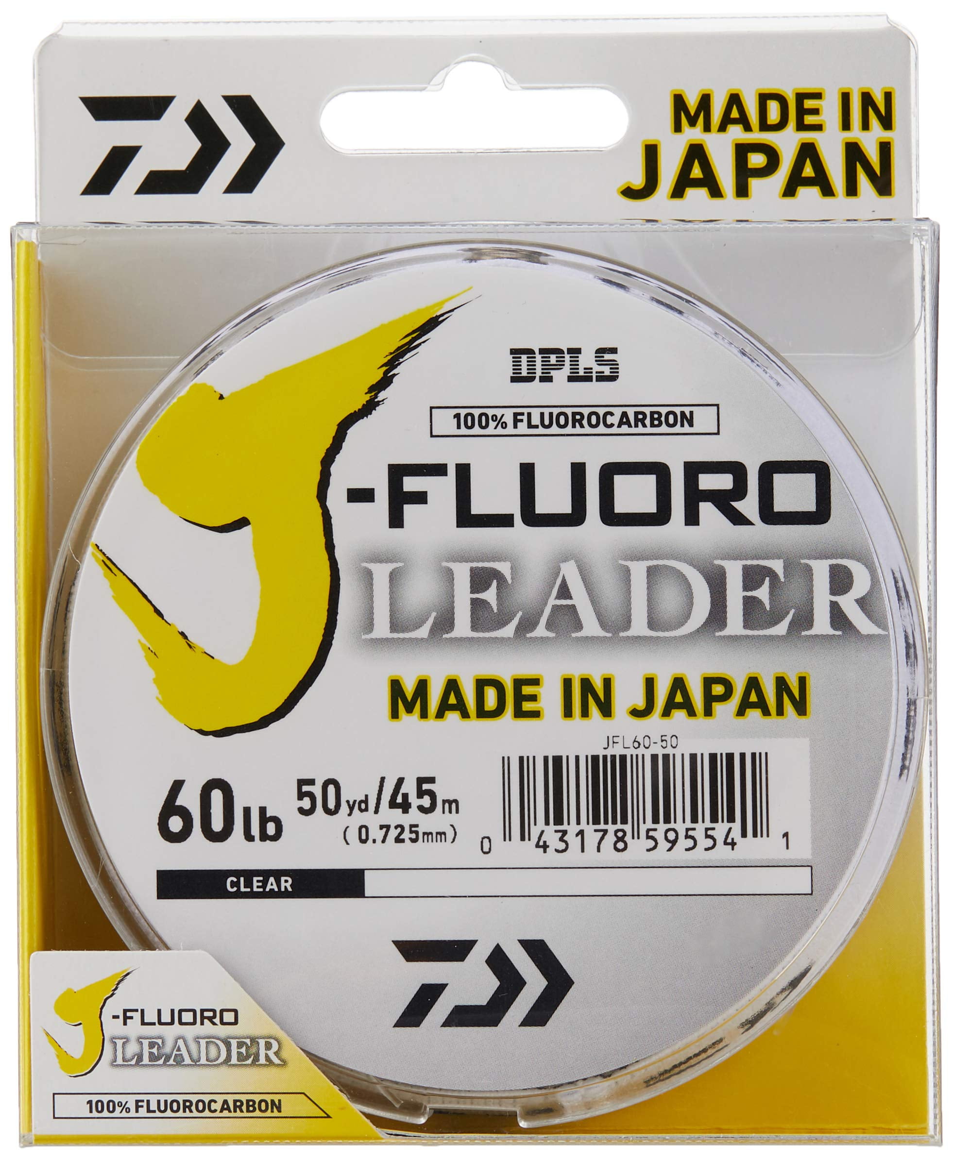 Daiwa J-Fluoro 100% Fluorocarbon Fishing Leader, 40 lb. Test