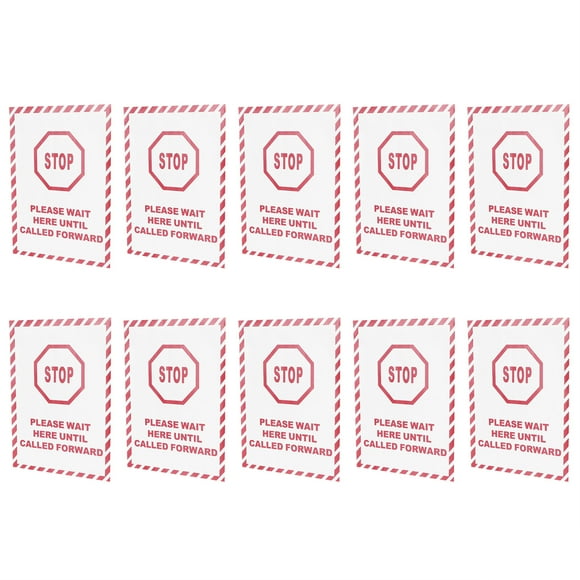 Distance Sign Decal,2 Set Floor Sticker Warning Decal Warning Sign Smooth Operation
