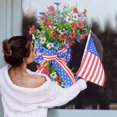 thumbnail image 4 of Hwkond Memorial Day Decorations Independence Day Wreath Flower Basket Door Basket Decoration Flower Wreath Door Hanging on Clearance, 4 of 6