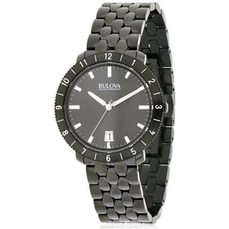 Accutron Black Bracelet - Bulova Accutron II Moonview Black Men's Watch, 98B218
