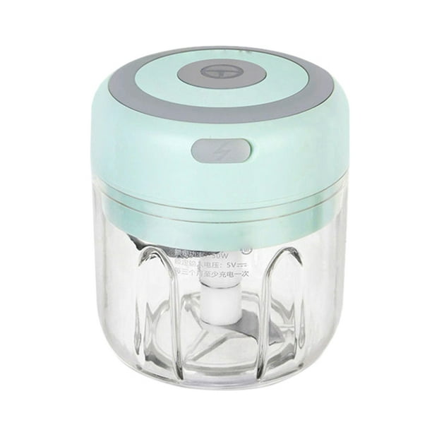 Bearachild Triturador de ajos eléctrico portátil de 3,7 V con carga USB, rebanador de acero inoxidable, picador, casa interior, cocina, pimienta, Cocina y Comedor Verde Bearachild HA059907-02B