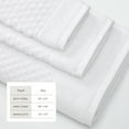 thumbnail image 4 of Great Bay Home Quick Dry Diamond Waffle 6 Piece Towel Set, Optic White, 4 of 7