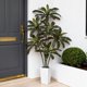 thumbnail image 4 of QinaQin Árbol artificial Dracaena de 4, 5 o 6 pies, hojas real touch y troncos multitonales, con maceta blanca alta para decoración interior, 4 of 8