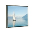 thumbnail image 5 of Stupell Blue Ocean Sailboat Sea Reflection Landscape Painting Gray Floater Framed Art Print Wall Art, 5 of 5