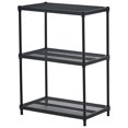 thumbnail image 1 of Design Ideas MeshWorks 3 Tier Full-Size Metal Storage Shelving Unit Rack, Black, 1 of 8