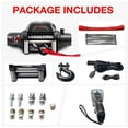 thumbnail image 6 of XPOWER 12000 lbs Electric Winch with Integrated steel Cable, Patented Double-Disk Brake Electric Winch with Wireless Remote and LED Light, Ideal for Off-Road Recovery Trucks, 6 of 6