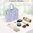 thumbnail image 5 of FORMRS Womens Corduroy Tote Bag Crossbody Shoulder Purse Handbag with Detachable Strap, Light Blue Daisy Pattern, 5 of 7