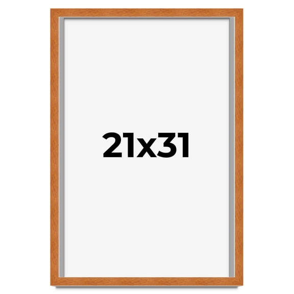 21x31 Shadow Box Frame Brown | 0.875 Inches Deep Real Wood Contemporary Shadowbox Display Frame |