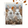 thumbnail image 3 of Qisvanset 12x16 Inch Meadow White Rabbit Canvas Wall Art, Serene Pastoral Rustic Farmhouse Wildlife Decor, 3 of 8