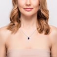 thumbnail image 4 of Pompeii 3 3/4Ct Oval Amethyst Diamond Pendant 10k White Gold Women's Neklace (G,I1), 4 of 5