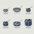 thumbnail image 2 of Ninja NeverStick Ceramic Pro Juego de utensilios de cocina de 11 piezas, ollas y sartenes antiadherentes, tapas de vidrio, revestimiento cerámico, acero inoxidable, estufa a horno, todas las estufas,, 2 of 5