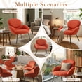thumbnail image 5 of Modern Accent Chair, Upholstered Sherpa Reading Armchair Teddy Fabric with Metal legs for Living Room,Bedroom, 5 of 11