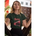 thumbnail image 2 of Abstract Red World Rave Style T-Shirt Women -Image by Shutterstock, Female Large, 2 of 4