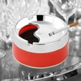 thumbnail image 3 of Ash Storage Tray Rotatable Lid Personality Metal Fancy Gift Bright Color Ashtray Cigar Rest for Indoor, Outdoor, Patio, Home, Office Use, 3 of 8