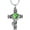Green, variant on Religious Cross Cremation Jewelry Cross Urn Necklace for Ashes Crystal Memorial Urn Necklace Pendant Keepsake Religious Cross Ashes Jewelry