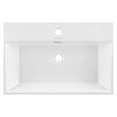 Claire 24 Ceramic Console Sink White Basin Chrome Legs