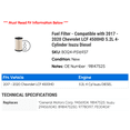 thumbnail image 2 of Fuel Filter - Compatible with 2017 - 2020 Chevy LCF 4500HD 5.2L 4-Cylinder Isuzu Diesel 2018 2019, 2 of 2