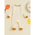 thumbnail image 5 of FEORJGP Infant Baby Girl Boy One-piece Rompers 0 3M 6M 9M 12M Toddler Long Sleeves Jumpsuits Rooster Embroidery Round Neck Playsuits Full Length Ribbeoys Casual Comfy Clothes for Spring Fall, 5 of 9