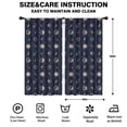 thumbnail image 2 of Blackout Kids Curtains,Dark Blue Sun Moon Rocket Pattern Childrens Insulated Curtains Set Of 2,Bedroom Essentials,Toddler Room Decor 42x84in(106x213cm), 2 of 5
